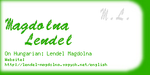 magdolna lendel business card